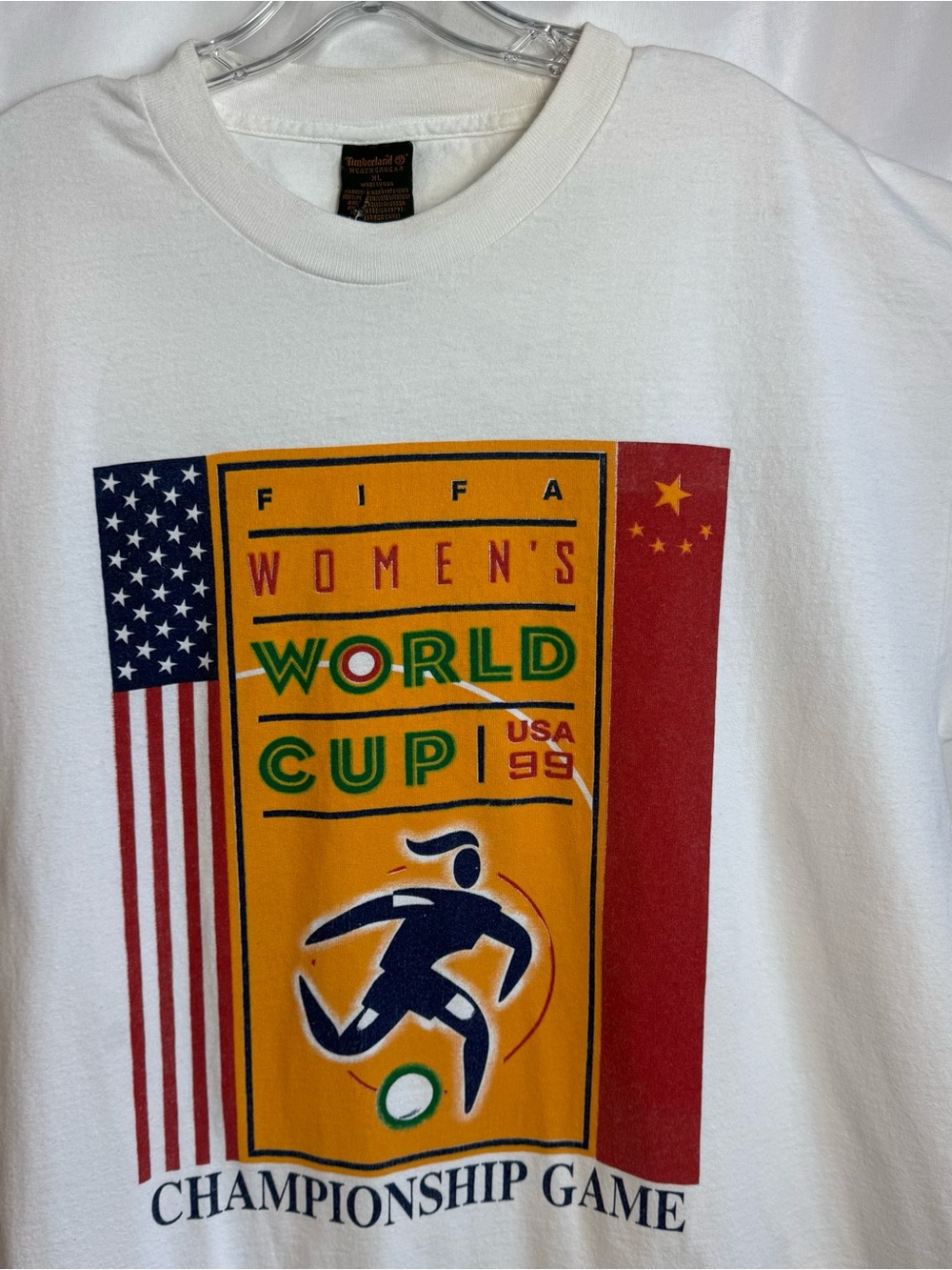 FIFA World Cup Finals 1999 Womens USA vs China Soccer XL vtg 90s Graphic Print